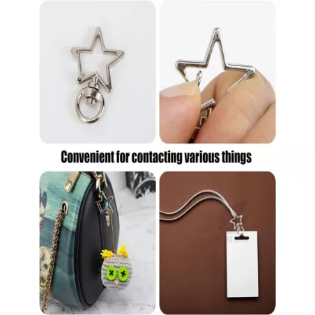 10 piezas minimalista con diseño de corazón de metal DIY Llavero Accesorio