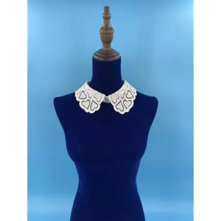 Accesorio cuello de camisa desmontable cuello con con bordado con patrón de flor diseño , de moda