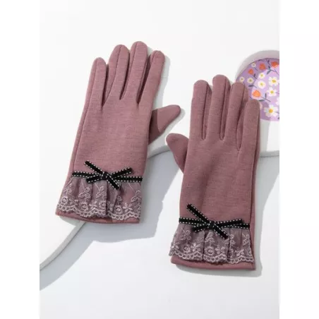 Guantes con diseño de lazo