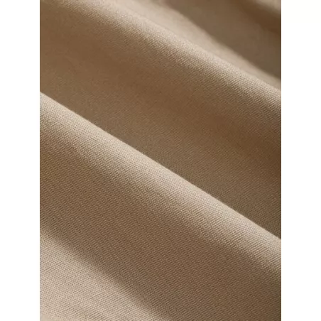 Camisa amplia unicolor de hombros caídos con botón