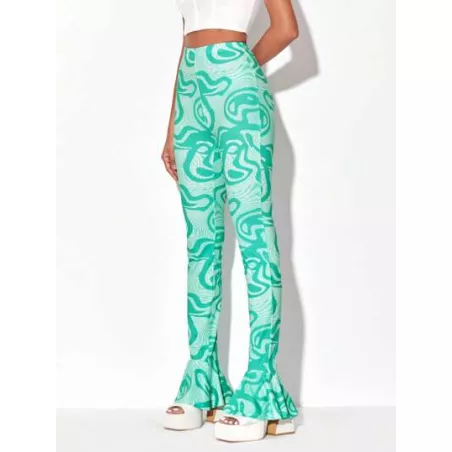 X Stella Sun Pantalones acampanados con estampado de mármol