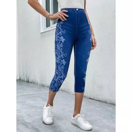 LUNE Leggings con estampado floral capri