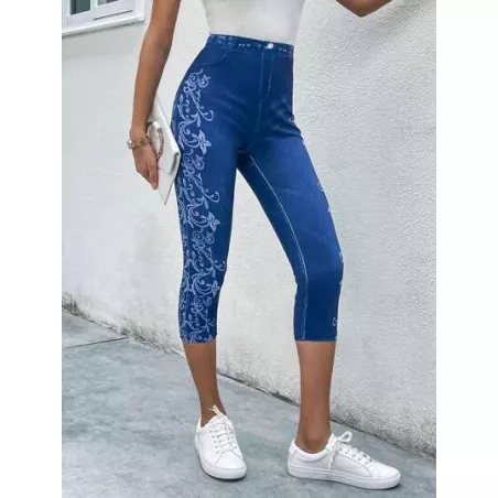 LUNE Leggings con estampado floral capri