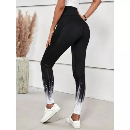 Leggings para Mujer Bolsillo Degradado Casual