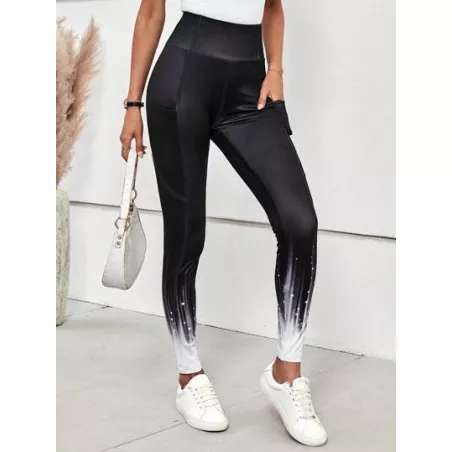 Leggings para Mujer Bolsillo Degradado Casual