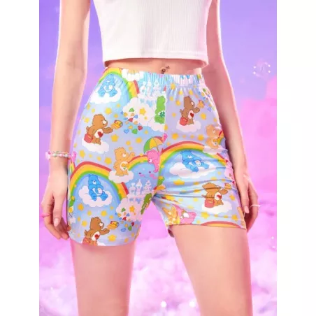 X Care Bears Shorts biker con estampado de dibujos animados