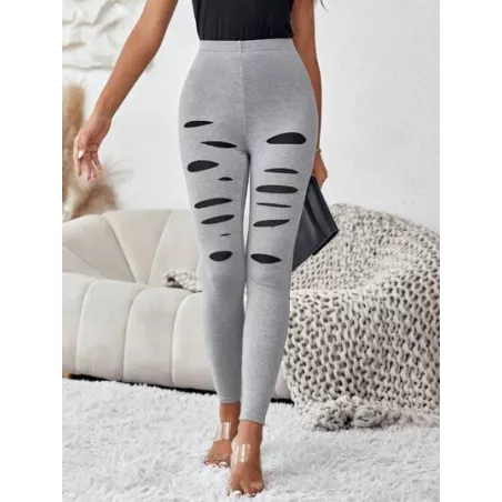 LUNE Leggings desgarro de talle alto