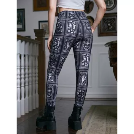 Academia Leggings estampado de cráneo