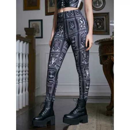 Academia Leggings estampado de cráneo