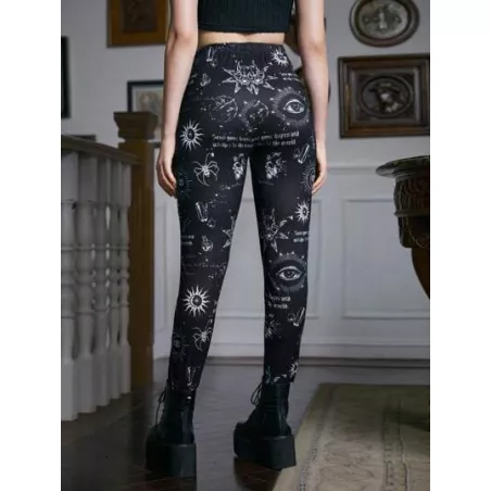 Academia Leggings con estampado de sol y luna