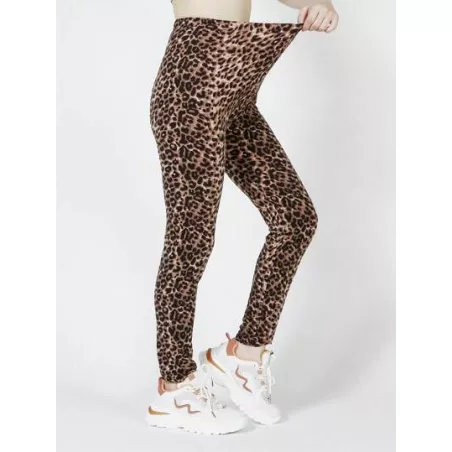 Leggings con estampado de leopardo