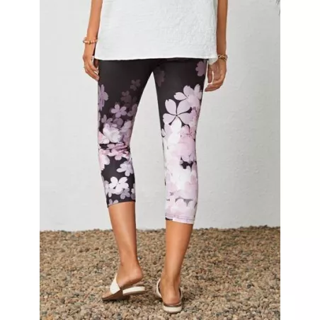 Leggings con estampado floral capri