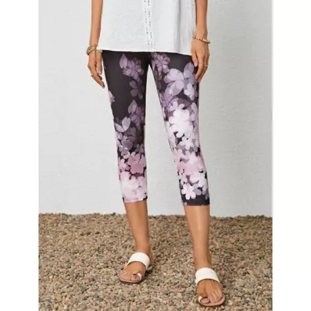 Leggings con estampado floral capri