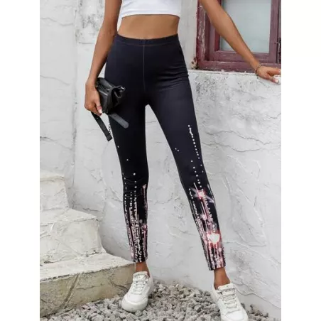 SHEIN LUNE Leggings con estampado de dibujo