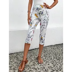 Leggings con estampado floral