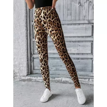 LUNE Leggings con estampado de leopardo