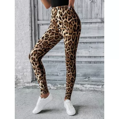 LUNE Leggings con estampado de leopardo