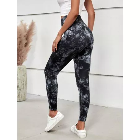 SHEIN LUNE Leggings con estampado de tie dye