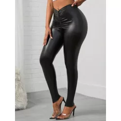 SHEIN SXY Leggings fruncido delantero