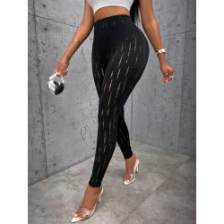 SHEIN Slayr Leggings unicolor con abertura