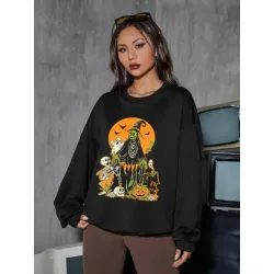 Sudaderas de Mujer Halloween Casual