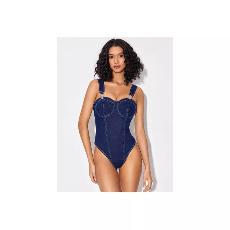 X REGAL ROYAL JUDAH Body mezclilla unicolor bustier