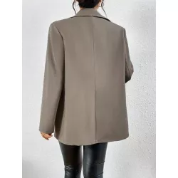 SHEIN Essnce Blazer de cuello con solapa con diseño de solapa con botón