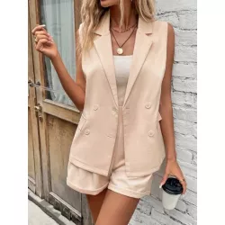 SHEIN LUNE Blazer chaleco de doble botonadura