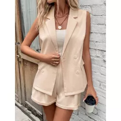 SHEIN LUNE Blazer chaleco de doble botonadura