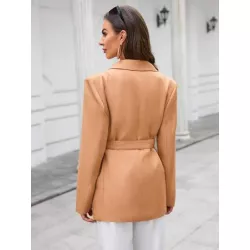 SHEIN BIZwear Blazer de cuello con solapa con cinturón