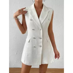 SHEIN Privé Blazer chaleco de doble botonadura