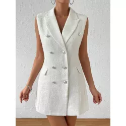 SHEIN Privé Blazer chaleco de doble botonadura