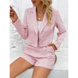 SHEIN Essnce con botón Blazer & Shorts