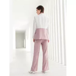 SHEIN BIZwear Pantalones con blazer de dos tonos de cuello con solapa