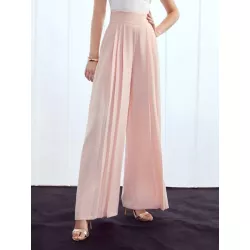 PREMIUM Pantalones de traje fruncido de pierna ancha