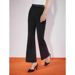 PREMIUM Pantalones de vestir con lentejuelas cintura pierna acampanada