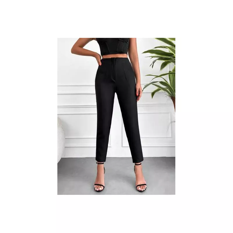 SHEIN Frenchy Pantalones de traje unicolor de talle alto