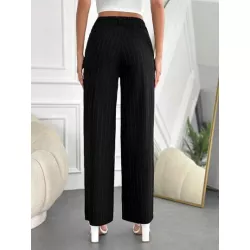 SHEIN Frenchy Pantalones de traje con estampado de rayas de pierna ancha