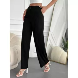 SHEIN Frenchy Pantalones de traje con estampado de rayas de pierna ancha