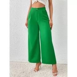 Essnce Pantalones de traje de talle alto de pierna ancha