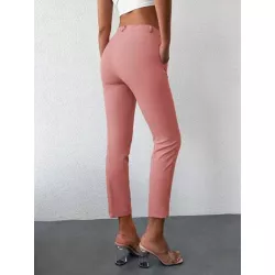 Pantalones de traje unicolor crop