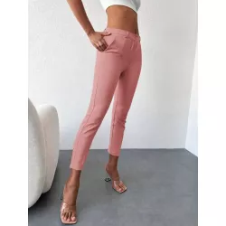 Pantalones de traje unicolor crop