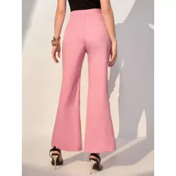 SHEIN Mulvari Pantalones de traje bajo con abertura pierna amplia