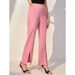 SHEIN Mulvari Pantalones de traje bajo con abertura pierna amplia