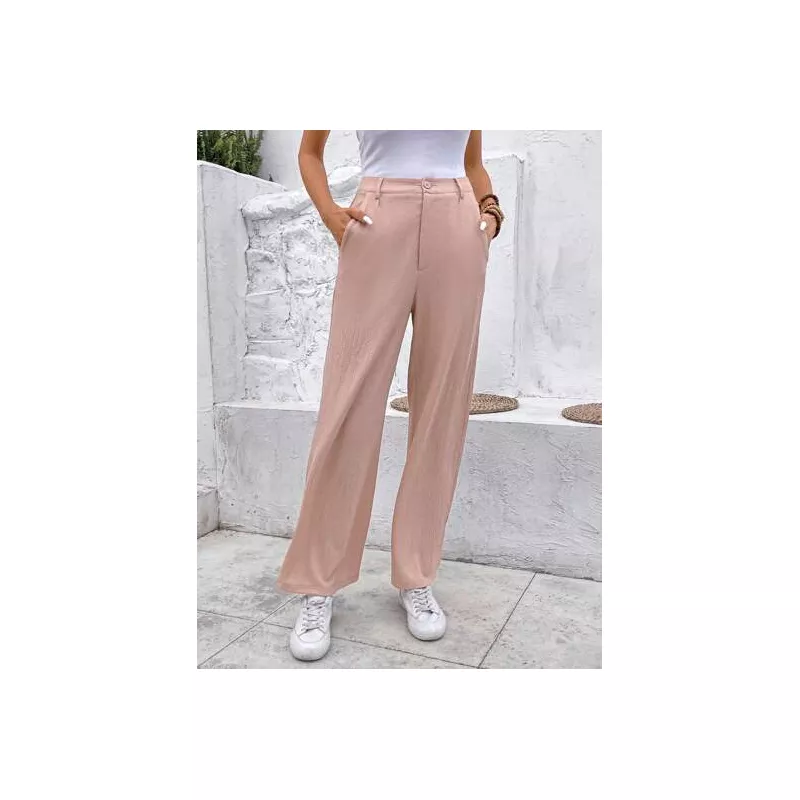 Frenchy Pantalones de traje con bolsillo oblicuo de pierna ancha