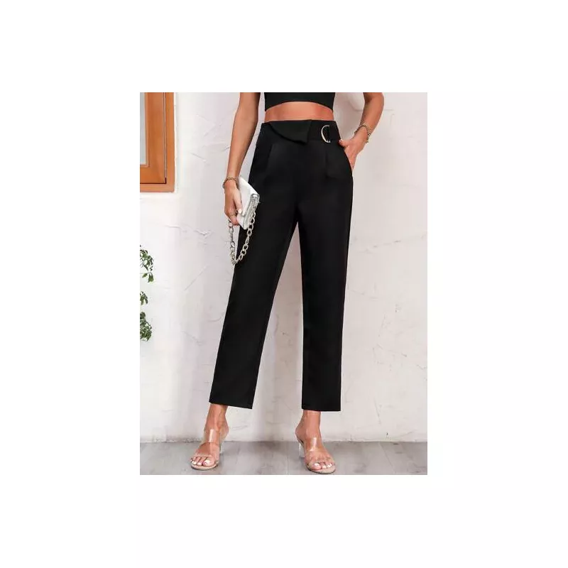 SHEIN LUNE Pantalones de traje unicolor con bolsillo oblicuo