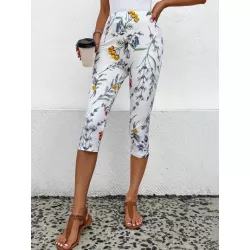 Leggings con estampado floral