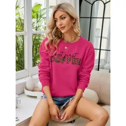 Sudadera con estampado de slogan con forro térmico